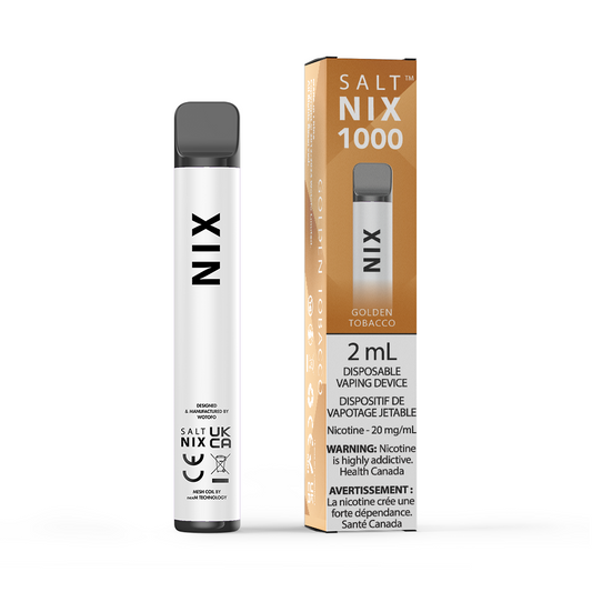 NIX 1000 Disposable - Golden Tobacco (10/pack) Quebec